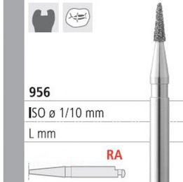 956 Diamond Bur CA Lance - Set of 6 Precision Burs