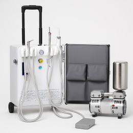 Portable Dental Unit with Suction Trolley Case
