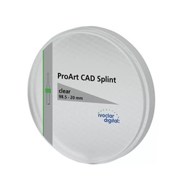 Proart CAD Splint Clear Disc 98.5 mm for Dental Prosthetics