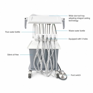 Dental Mobile Cart with Air Compressor