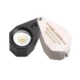 Triplet Magnifier 10x Magnification with Integrated LED Lighting