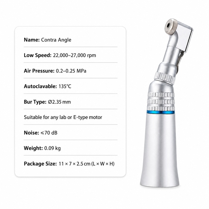 Wrench type contra angle dental handpiece