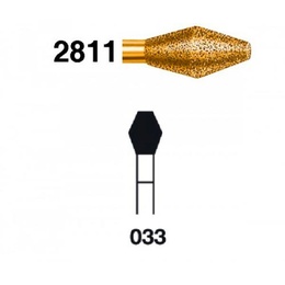 Barrel Diamond Bur 2811 for FG Handpieces – Pack of 5