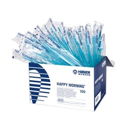 HAPPY MORNING Disposable Dental Brushes with Built-In Paste, 100 Units