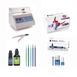 Complete Capsule Mixer Kit with Capsules, Dental Cement, and Adhesive