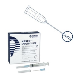 Miraject Endotec Irrigation Needles, 25-Pack for Luer Lock Syringes