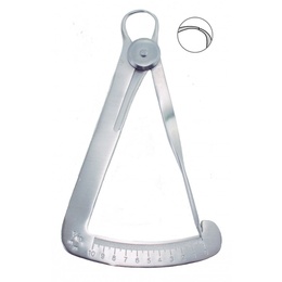 Millimeter Metal Gauge 10.5 x 6.5 cm for Dental Measurements