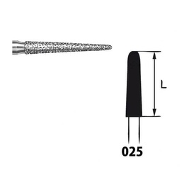 Rounded Tapered 850 Diamond Bur FG 023 for High-Speed Handpieces
