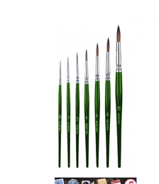 Marta Kolinsky Hair Brush with Round Tip for Dental Restorations