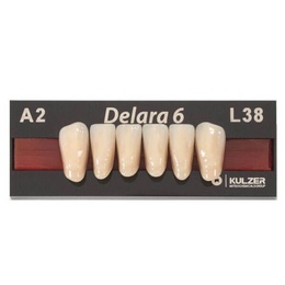 Delara Lower Anterior Acrylic Teeth A3 Shade - Pack of 6