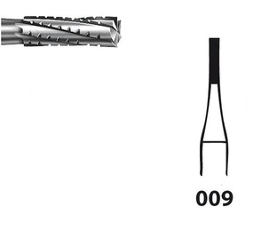 H31.104 Cylindrical Flat Tungsten Burs - Pack of 5