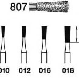 807 Lance Diamond FG Inverted Cone Bur - Pack of 5