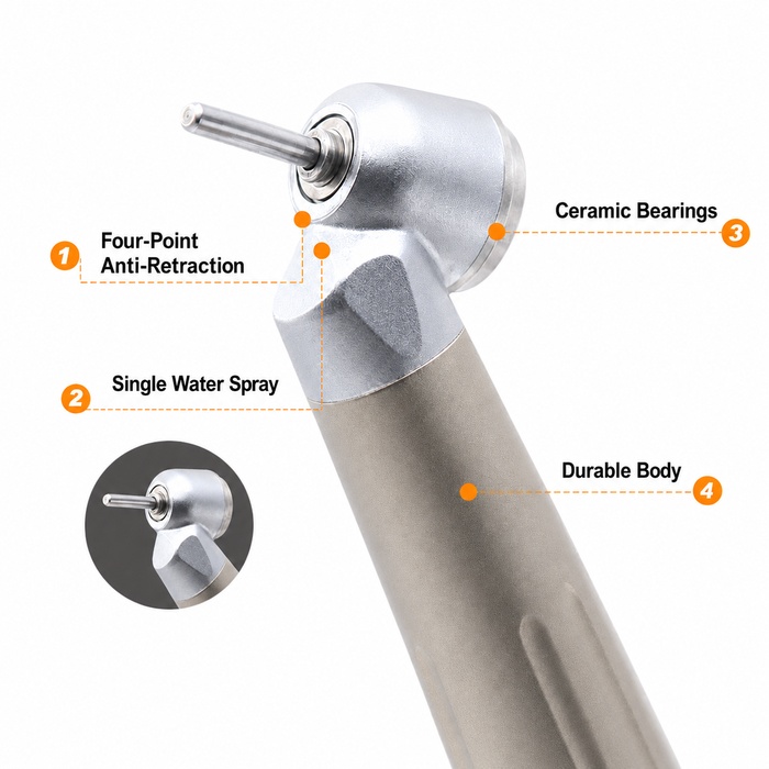 45° surgical dental handpiece