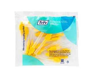Yellow Interdental Brushes 0.7mm Diameter - Pack of 25