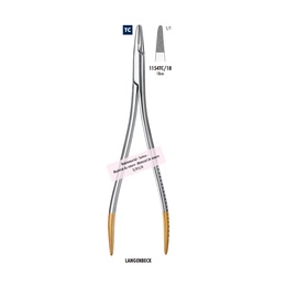 Langenbeck 18 cm Needle Holder for Precise Surgical Needle Handling