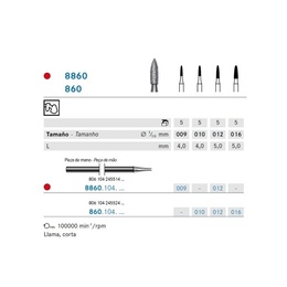 860.104 Diamond Flame PM Burs - Pack of 5