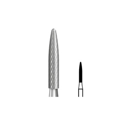 H48LUF Torpedo Polished FG Tungsten Carbide Burs - Pack of 5