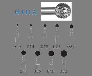 Komet Ball End Mill H141A.104 PM Dental Surgery Burs - Pack of 5