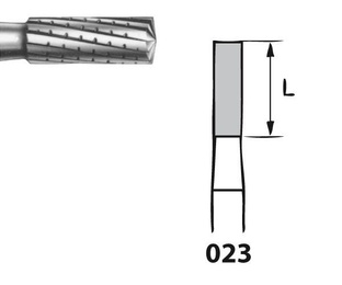 H260.104 Flat Cylinder Tungsten Carbide Laboratory Burs - 5 pcs