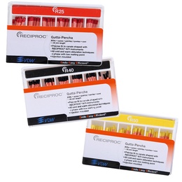 Reciproc Gutta Percha Tips R25 - 60 Units for Root Canal Obturation