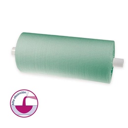 Precut Disposable Green Dental Bib Roll with Paper and Plastic - 80 Units