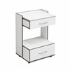 2-Layer Dental Cabinet with Wood and Tempered Glass Countertop