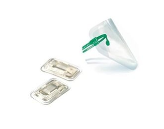 Vista-Tec™ Plastic Clips and Screen Protector Refills for Dental Face Shields