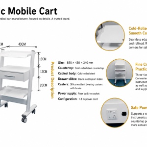 Mobile Cart Black Steel