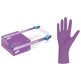 Violet Pearl Nitrile Gloves – 100 Pieces Powder-Free, Latex-Free