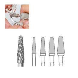 Bur H79E Conical Tungsten Carbide Bur for Acrylic and Metal Cutting