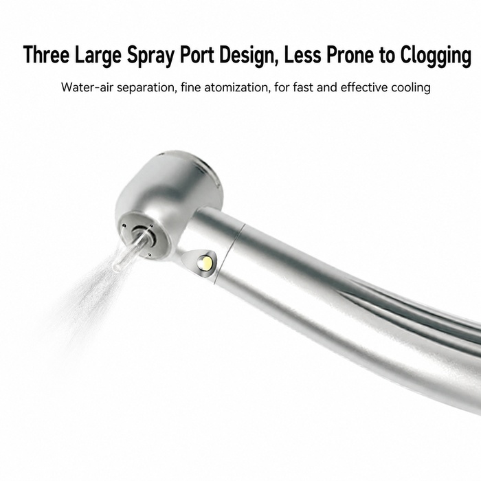Threefold sprays LED dental handpiece