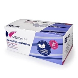 Blue Rectangular Disposable Face Masks – Pack of 50