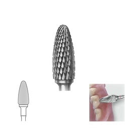 Tungsten Egg Bur H251E for Precision Dental Lab Work