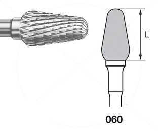 H351E.104 PM Egg-Shaped Tungsten Laboratory Burs - 5 Pieces