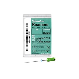 Set of 6 Stainless Steel Endodontic Reamers for Root Canal Treatment