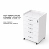Dental Cabinet with Wood and Tempered Glass Countertop