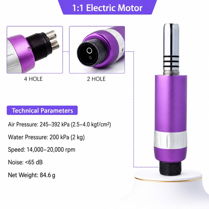 Low speed internal color handpiece set