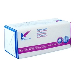 8-Ply Non-Sterile Gauze Squares 7.5 x 7.5 cm – 200 Units