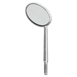 Flat Intraoral Mirror with European Thread No. 5 – Pack of 12