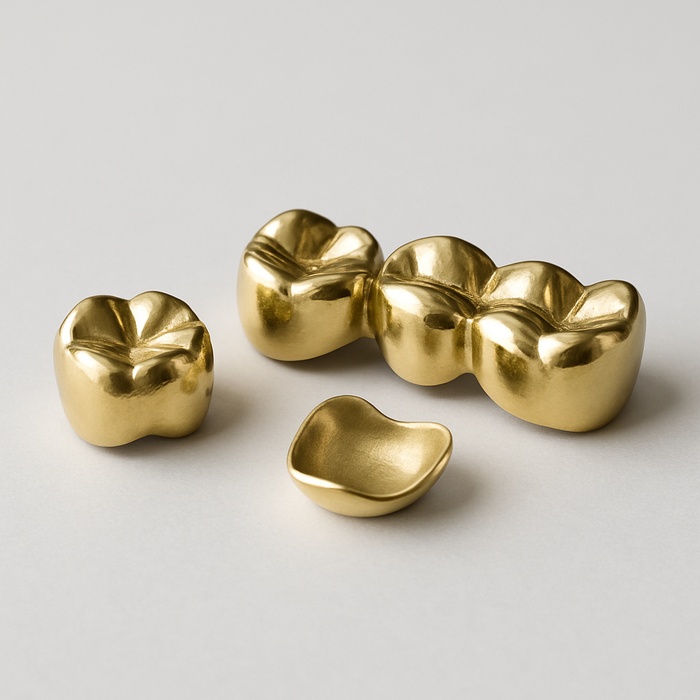 FMC Non-precious Yellow color Crown , Onlay / Inlay