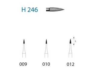 H246.314 Flame Tungsten Carbide Bur FG – Pack of 5