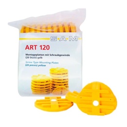 ART Yellow Mounting Plates for Dental Articulators - Pack of 20