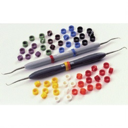 Color-Coded Identification Rings for Dental Hand Instruments - 50 Pack