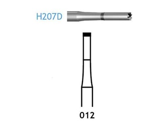 Tungsten Carbide Burs H207d – Pack of 5 Cylindrical Surgical Burs