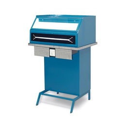 Dental Polishing Table with Integrated Suction and LED Light Cabinet