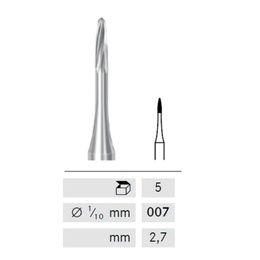 Bur H249M Extra Fine Flame Tungsten Carbide FG (5 pcs)