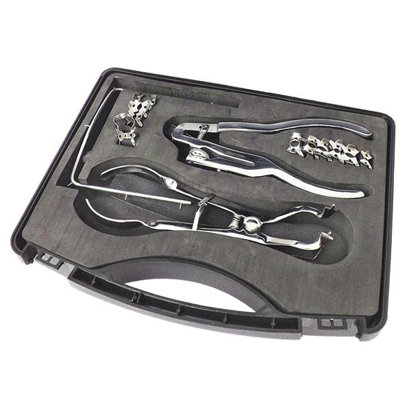 Rubber Dam Insulation Kit with Arch Frame, Clamps, and 2 Forceps