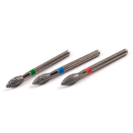 368 FG Football-Shaped Diamond Bur, Pointed Tip (5 pcs)