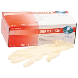 DERMA SKIN Latex Powder-Free Gloves - 100 Pieces