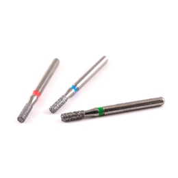 835 FG Short Cylinder Flat Cylindrical Diamond Bur - 5 Units